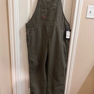 Dickies Relaxed Fit Bib Overalls - Dark Green